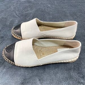 Tory Burch Black and White Espadrilles